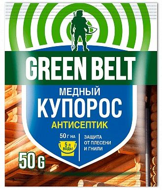 Купорос медный 100г защита от плесени и гнили Green Belt купить в СОМ