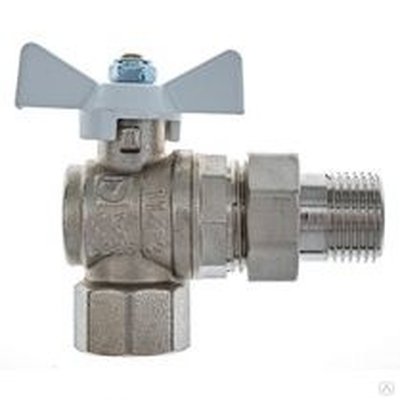 Кран шаровый 1/2" ВН, бабочка, с полусгоном, угловой STI купить в СОМ