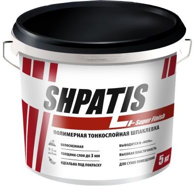 Шпаклевка тонкослойная Shpatis, 5 кг купить в СОМ