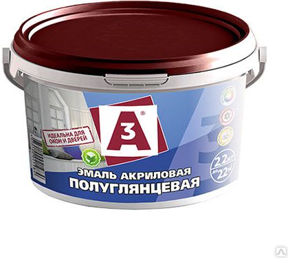 Эмаль акриловая А3, универсальная, полуглянцевая, белый, 2.2 кг купить в СОМ
