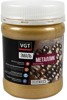 Эмаль акриловая VGT универсальная, металлик, золото, 0.23 кг купить в СОМ