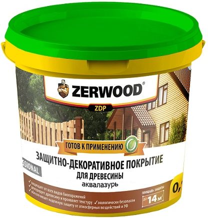 Антисептик Zerwood ZDP Аквалазурь, рябина, 0.9 кг купить в СОМ