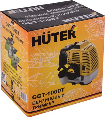 Триммер бензиновый HUTER GGT-1000T, 1000 Вт, неразборная штанга, ремень, леска, нож купить в СОМ