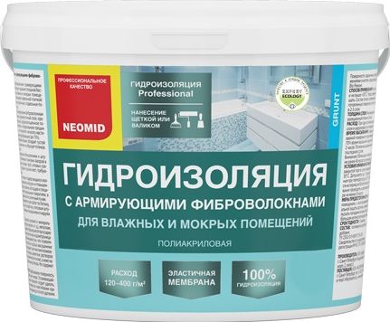 Гидроизоляция Neomid с армирующими фиброволокнами, 3кг купить в СОМ