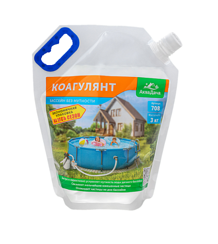 Средство для осветления воды в бассейне Аквадача Коагулянт 3л купить в СОМ