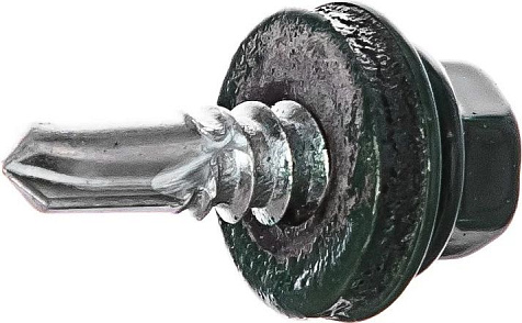 Саморез кровельный, RAL6005 зеленый мох, 5.5 х 19 мм, 1 кг купить в СОМ