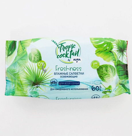 Салфетки влажные Tropic Cocktail 60шт купить в СОМ