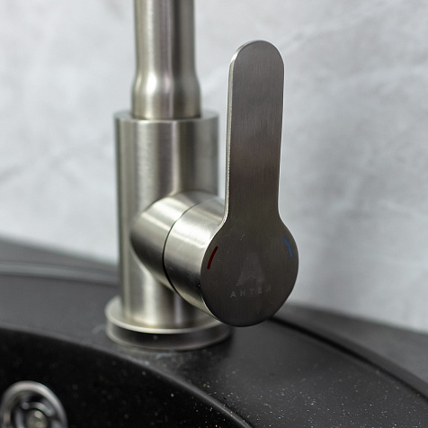 Смеситель для мойки Антей Садко 577030, нержавеющая сталь, бежевый купить в СОМ