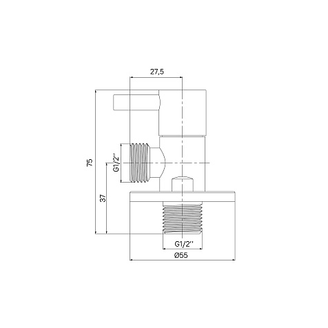 Кран шаровый угловой 1/2 х1/2, Iddis 910B0Z4C2CZ купить в СОМ