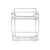 Полка для ванной Milardo Grid GRICS2CM44, прямая, двухэтажная купить в СОМ