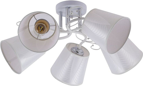 Люстра ЭкономСвет 20127/5WT+CR WT E27 40W до 12 м² купить в СОМ