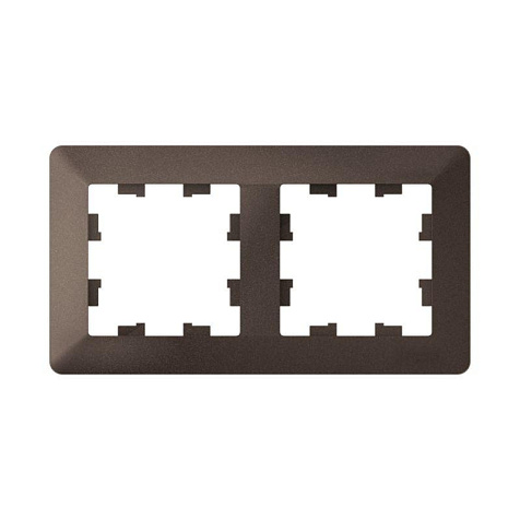 Рамка для розеток и выключателей AtlasDesign Air  2м  мокко/дым.черный купить в СОМ