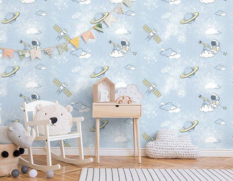 Обои виниловые на флизелиновой основе 75338-16 Аспект WallDecor Космолэнд, 1.06 х 10.05 м . купить в СОМ