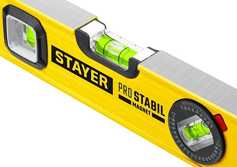 Уровень STAYER Profi, алюминиевый, магнитный, с ручкой, 3 глазка, 2000мм купить в СОМ