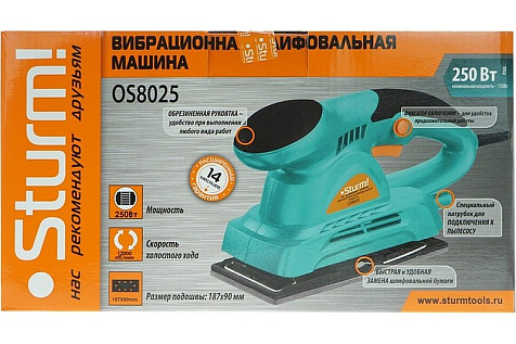 Машина шлифовальная вибрационная STURM OS8025 купить в СОМ