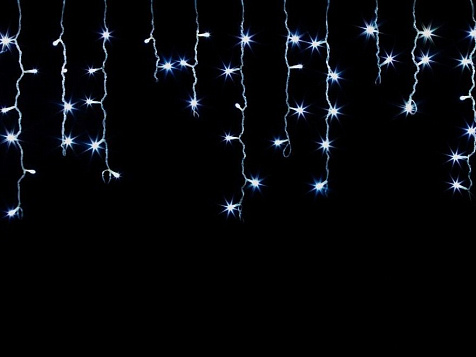 Гирлянда Бахрома, 70LED, 1.4 х 0.4 м, белый купить в СОМ