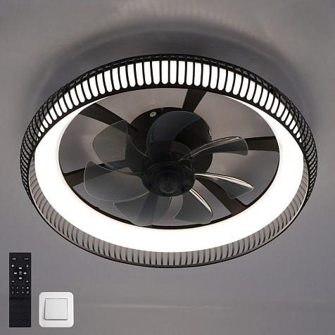 Светильник светодиод. с вентилятором ESTARES  FAN FRAME 45W+15W черный P20 купить в СОМ