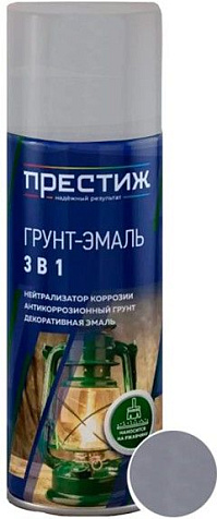 Грунт-эмаль аэрозоль Престиж, RAL7040 серый, 520 мл купить в СОМ