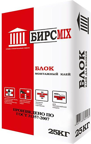 Клей монтажный БИРСMIX БЛОК, 25 кг купить в СОМ