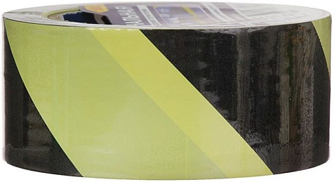 Лента сигнальная Unibob, 50 мм х 150 м, черно-желтая купить в СОМ