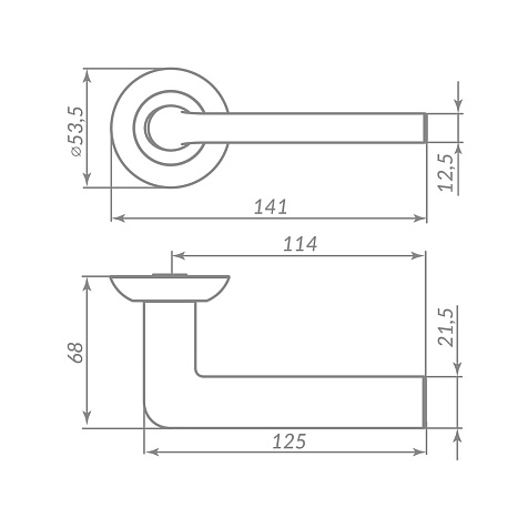 Ручка раздельная PUNTO R.TL54.NEXT 105mm BL-24 черный купить в СОМ
