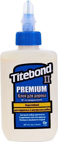 Клей столярный Titebond Premium Wood, влагостойкий, 118мл купить в СОМ