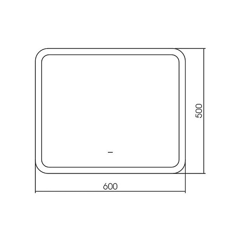 Зеркало Azario Stiv-Lite, 600 х500 мм, сенсор купить в СОМ