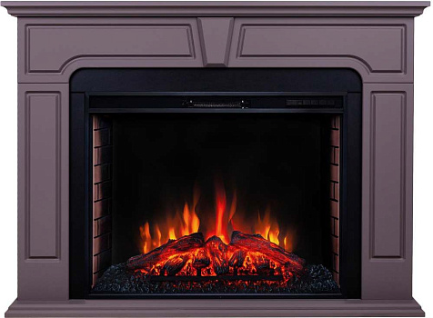 Камин электрический RealFlame Epsilon 33, с порталом Theodor 33 GR, МДФ грей софт купить в СОМ