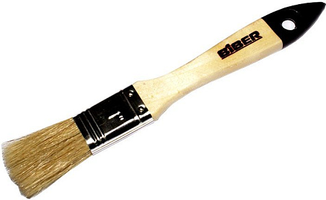 Кисть BIBER Стандарт флейцевая, натуральная щетина, 25 мм купить в СОМ