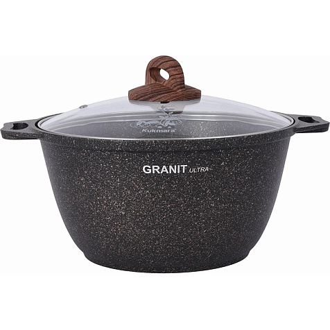 Кастрюля Granit ultra original 8л стеклянная крышка купить в СОМ