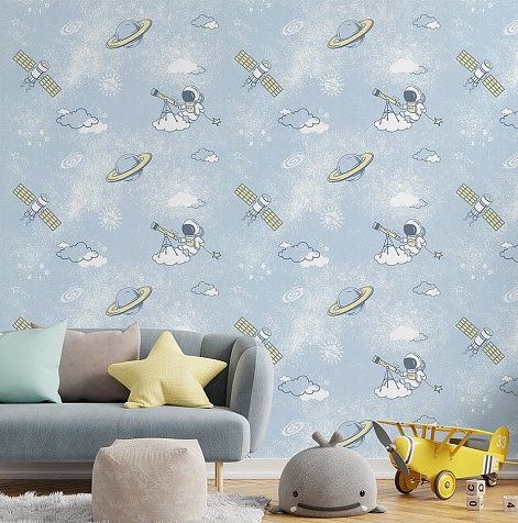 Обои виниловые на флизелиновой основе 75338-16 Аспект WallDecor Космолэнд, 1.06 х 10.05 м . купить в СОМ