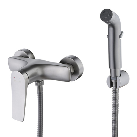 Смеситель встраиваемый Lemark Bronx LM3718GM, с гигиеническим душем купить в СОМ