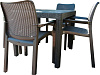 Стул садовый Rattan 506x580x833см горький шоколад ING6182ГШК купить в СОМ
