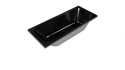 Ванна акриловая Strict Black, 1700 x700 мм, каркас, экран купить в СОМ