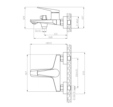 Смеситель для ванны Tokito TOK-KIN-1014, короткий излив, золото купить в СОМ