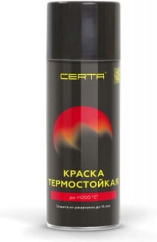 Эмаль аэрозоль термостойкая (+400°C) Certа, белая, 0.52 л купить в СОМ