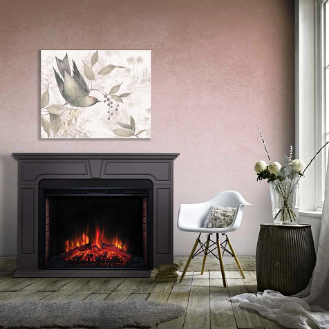 Камин электрический RealFlame Epsilon 33, с порталом Theodor 33 GR, МДФ грей софт купить в СОМ