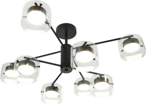 Люстра Linvel MS 1217/8 Темо Чёрный GX53 max.9W 800х800х365мм купить в СОМ