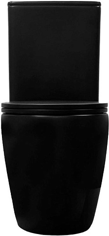 Унитаз-компакт Azario Cobalt-Black AZ-6089A-MB, безободковый, торнадо, сиденье микролифт купить в СОМ