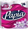 Бумага туалетная Papia 3-х слойная 4шт купить в СОМ