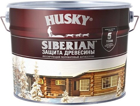 Антисептик алкидный Husky Siberian, рябина полуматовый, 9 л купить в СОМ