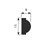 Молдинг гладкий из экополимера МХ40, белый, 2 м купить в СОМ