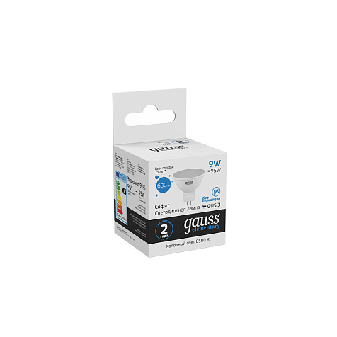 Лампа Gauss LED Elementary MR16 GU5.3 9W 6500K купить в СОМ