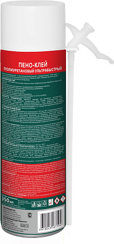 Клей-пена полиуретановый MasterTeks бытовой, ультрабыстрый, 350 мл купить в СОМ