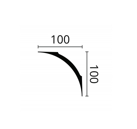 Плинтус потолочный NE4 Nomastyl NMC 100х100 купить в СОМ