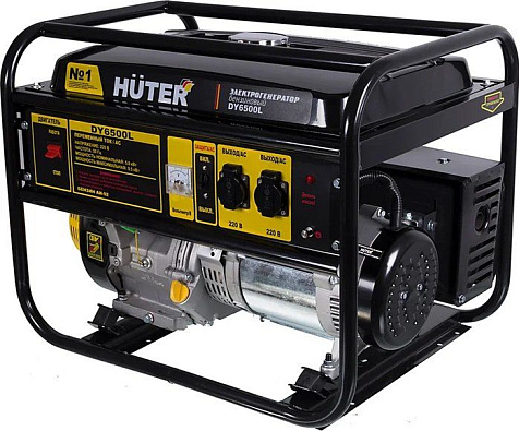 Генератор бензиновый Huter DY6500L, 5000 Вт купить в СОМ