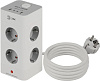 Сетевой фильтр Эра TWR 8гнёзд+4гнезда USB (2xA+2xC) 1.5м 3x0.75мм² 3500Вт белый башня купить в СОМ