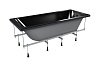 Ванна акриловая Strict Black, 1500 x700 мм, каркас, экран купить в СОМ