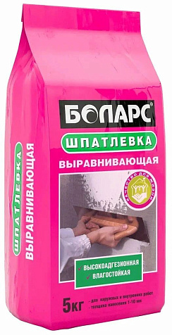 Шпатлевка выравнивающая БОЛАРС, цементная, 5 кг купить в СОМ
