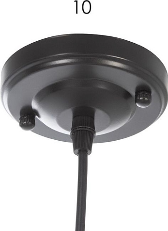 Светильник подвесной  10297/1MBK MBK E27, 40 W, до 3 м² купить в СОМ